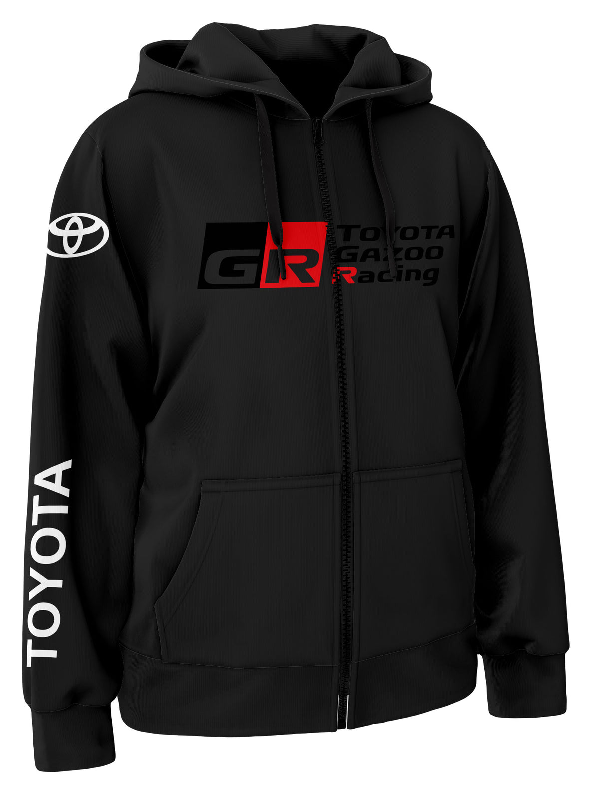 Toyota Gr Logo Zipper Hoodie