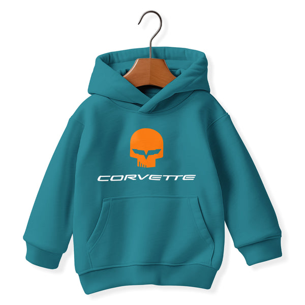 Corvette Racing C6 Jake Skull Kids Hooded Sweatshirt