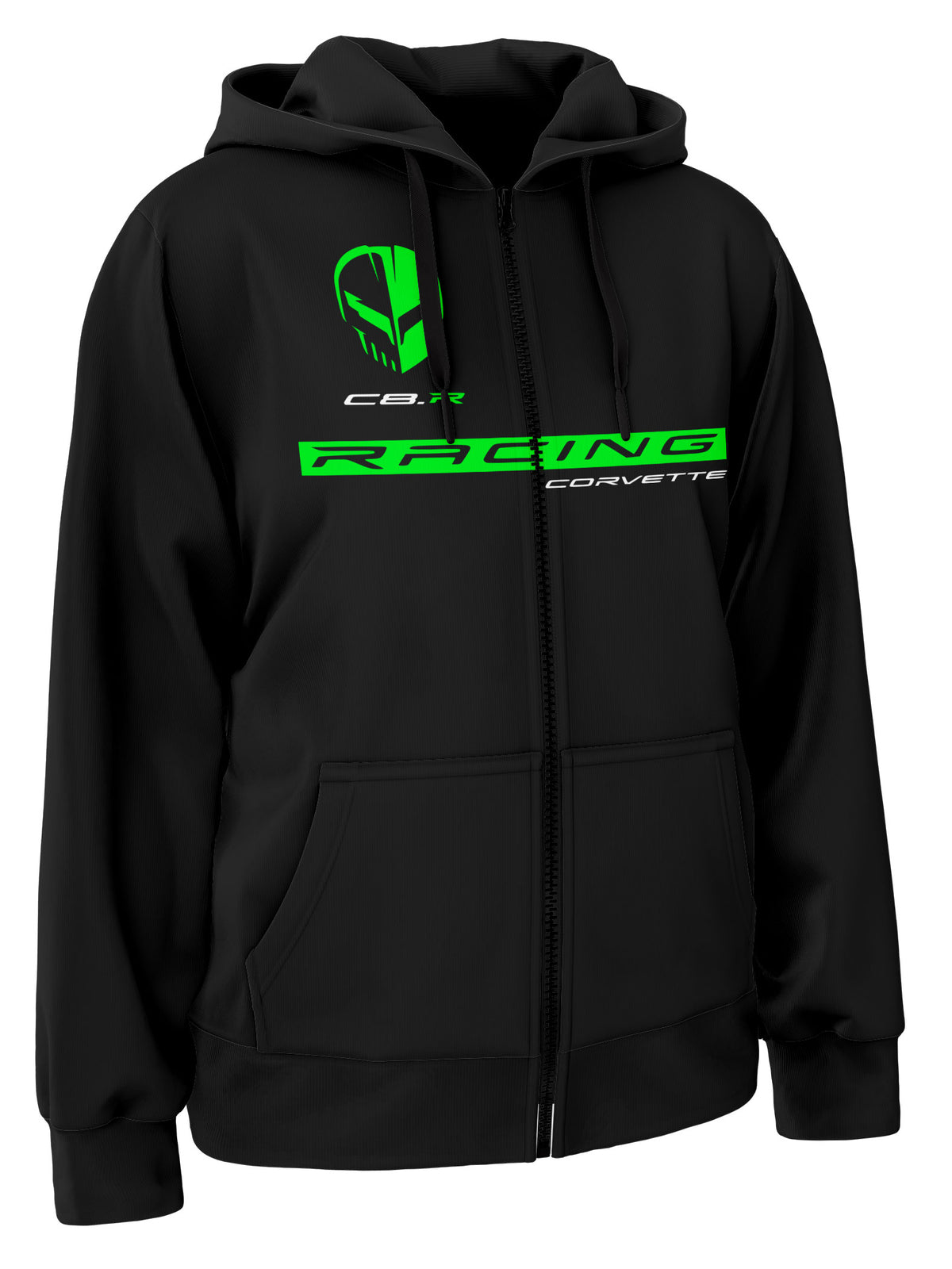 Corvette Racing C8R Jake Skull Zipper Hoodie
