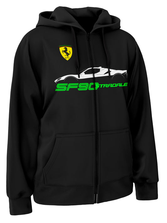 Ferrari Sf90 Stradale Zipper Hoodie