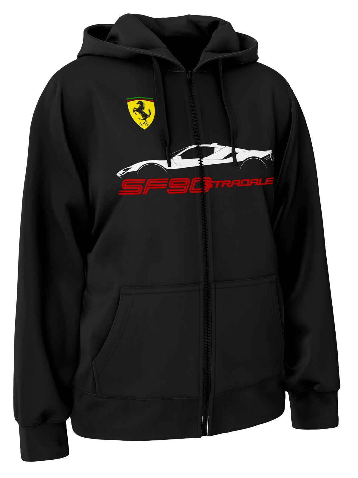 Ferrari Sf90 Stradale Zipper Hoodie