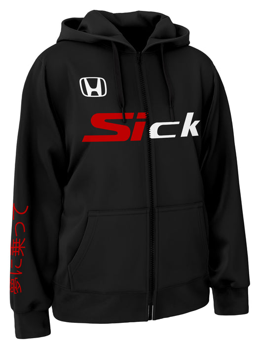 Honda Sick Civic Si Zipper Hoodie