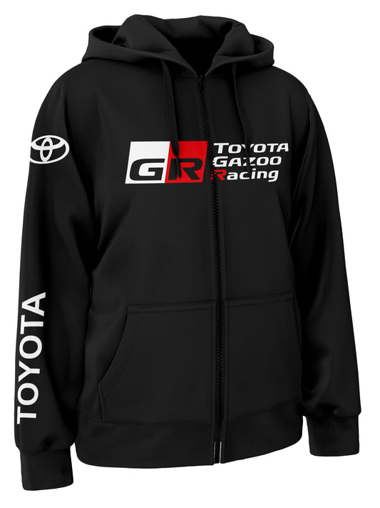 Toyota Gr Logo Zipper Hoodie